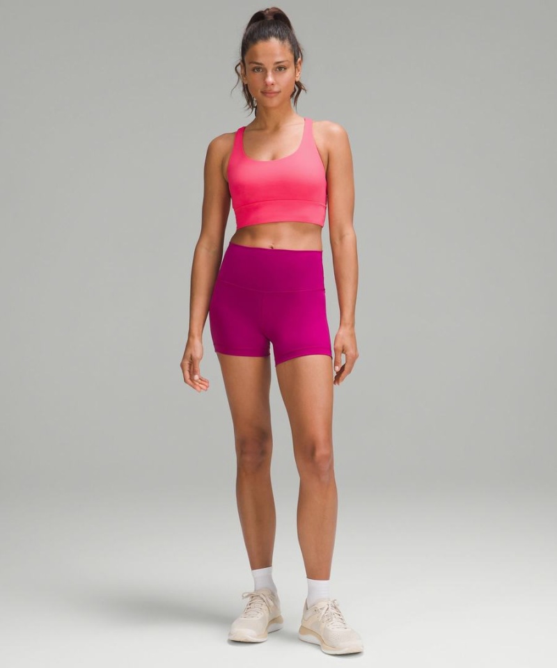 Sujetador Deportivo Lululemon Energy Longline Bra Medium Support, B–D Cups Mujer Rojas Chile | 724DPGXIA