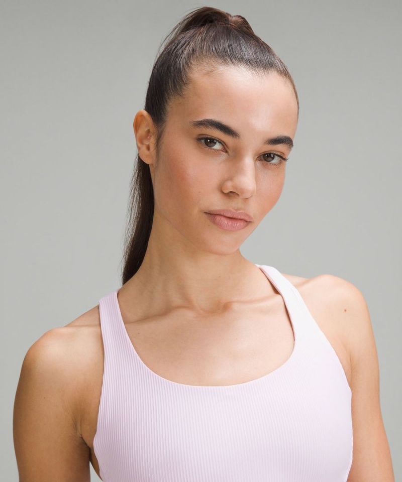 Sujetador Deportivo Lululemon Energy Longline Acanalado Bra Medium Support, B–D Cups Mujer Rosas Chile | 948IRYHEQ