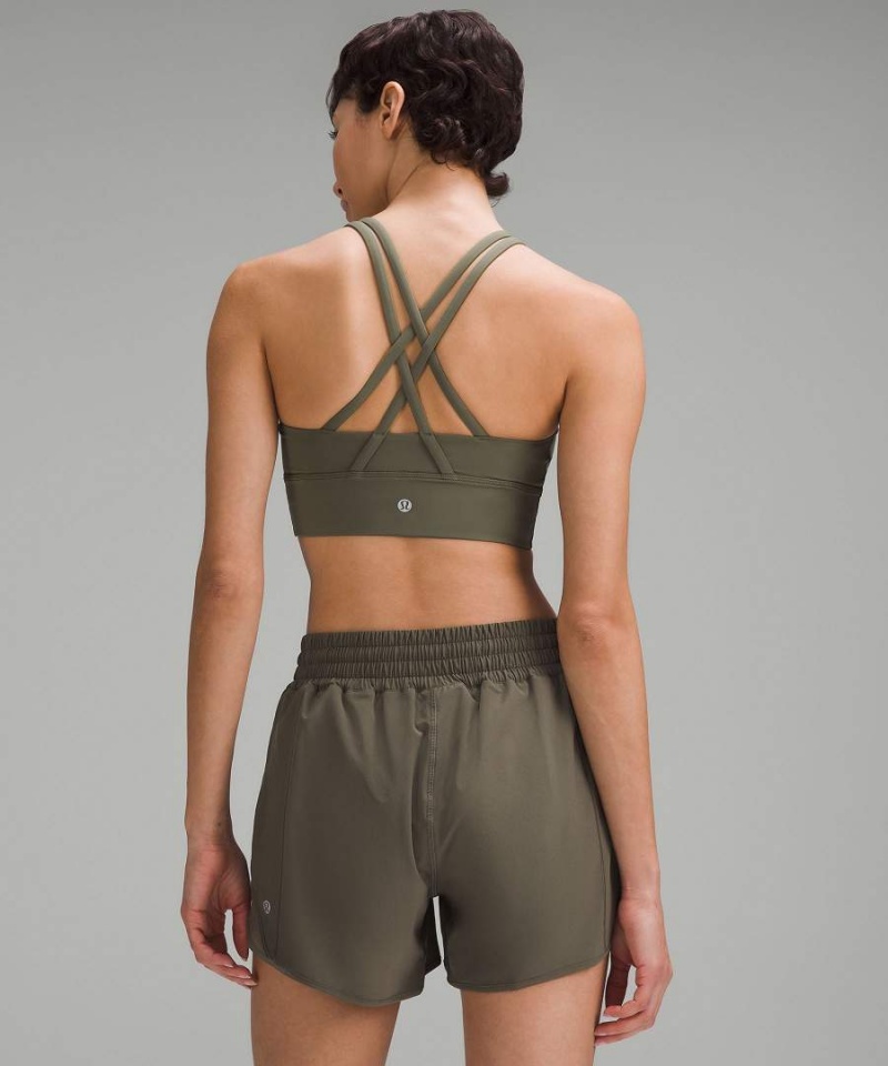 Sujetador Deportivo Lululemon Energy Longline Bra Medium Support, B–D Cups Mujer Verde Oscuro Chile | 296PDAVGW