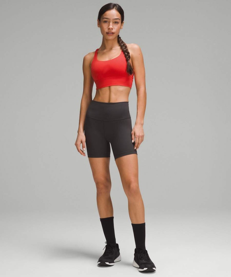 Sujetador Deportivo Lululemon Energy Longline Bra Medium Support, B–D Cups Mujer Rojas Chile | 870MFATIR
