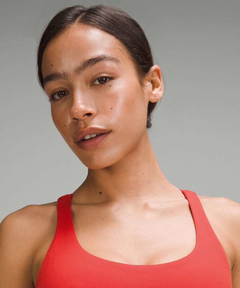 Sujetador Deportivo Lululemon Energy Longline Bra Medium Support, B–D Cups Mujer Rojas Chile | 870MFATIR