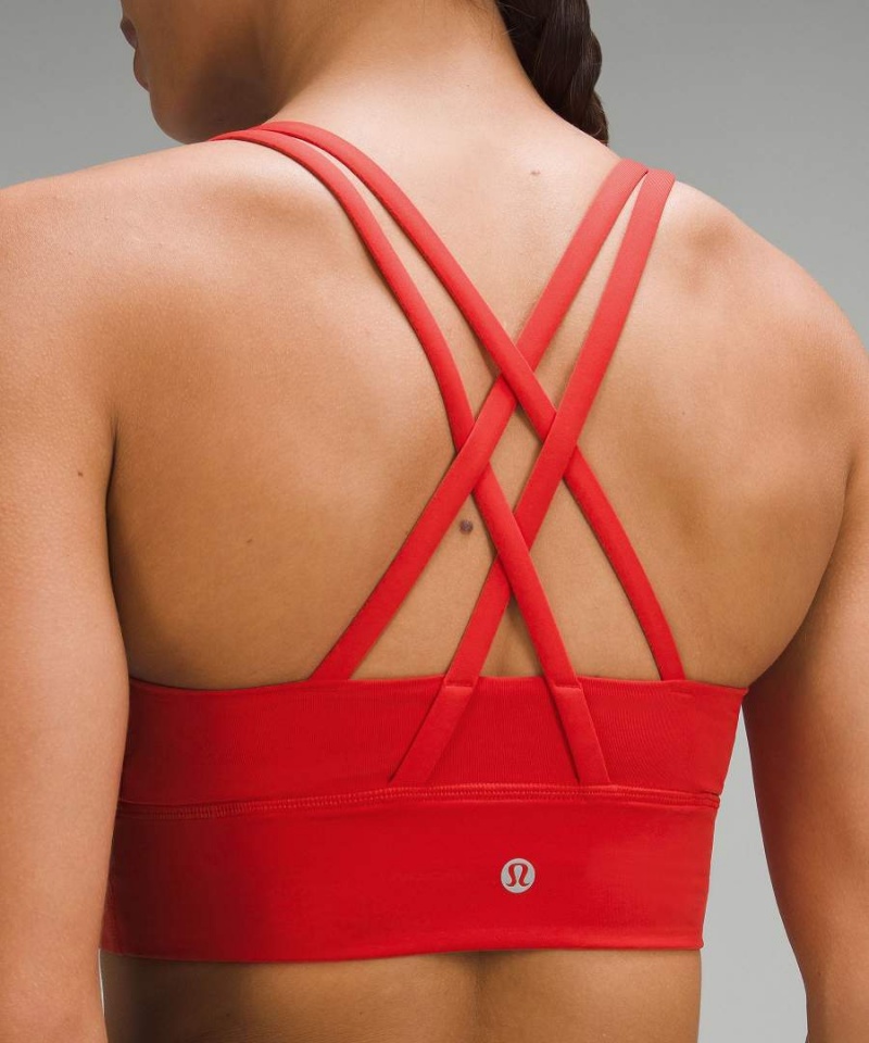 Sujetador Deportivo Lululemon Energy Longline Bra Medium Support, B–D Cups Mujer Rojas Chile | 870MFATIR