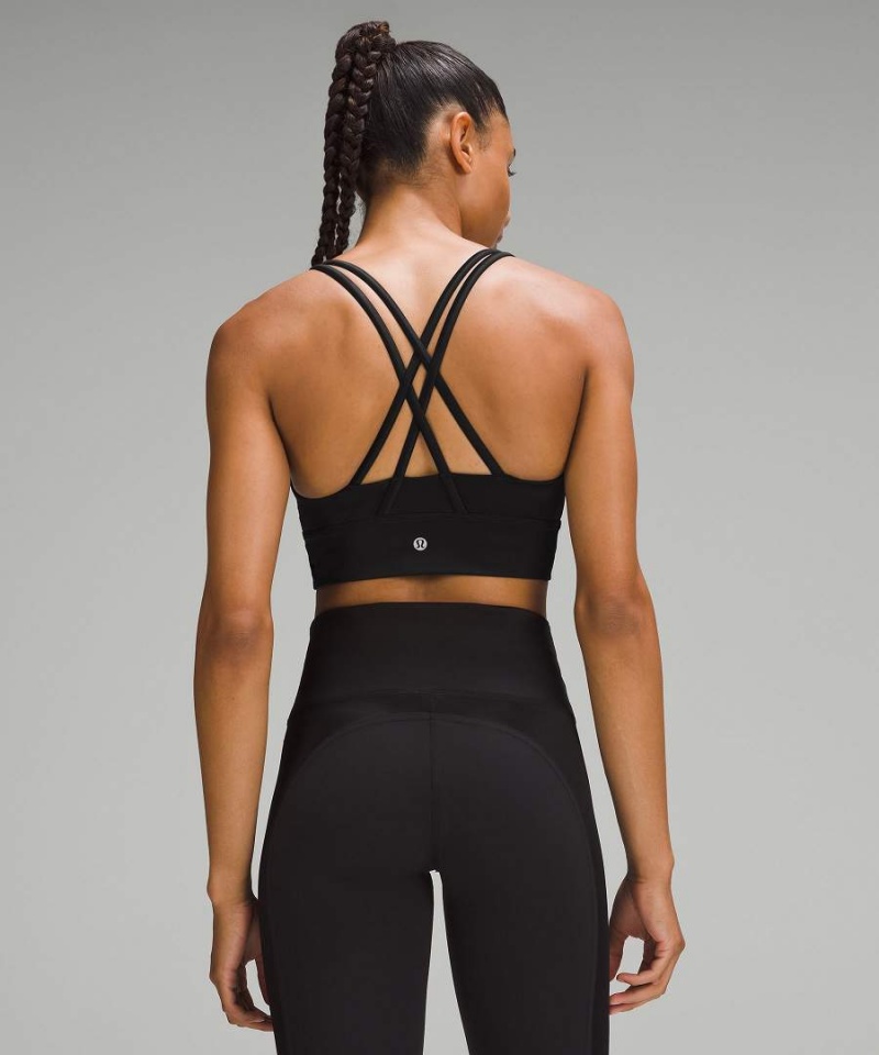 Sujetador Deportivo Lululemon Energy Longline Bra Medium Support, B-D Cups Foil Mujer Negras Chile | 495JBMDGA