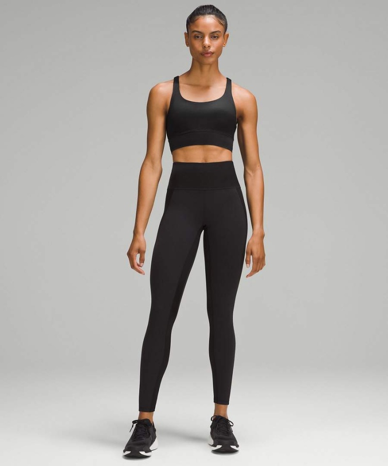 Sujetador Deportivo Lululemon Energy Longline Bra Medium Support, B-D Cups Foil Mujer Negras Chile | 495JBMDGA