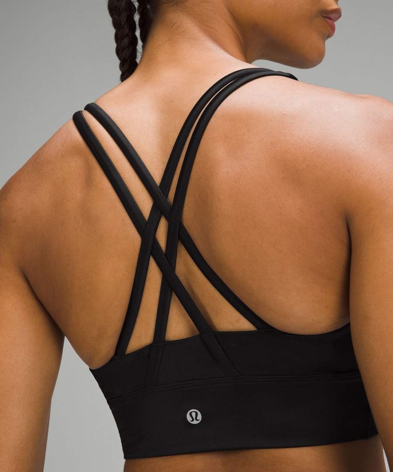 Sujetador Deportivo Lululemon Energy Longline Bra Medium Support, B-D Cups Foil Mujer Negras Chile | 495JBMDGA