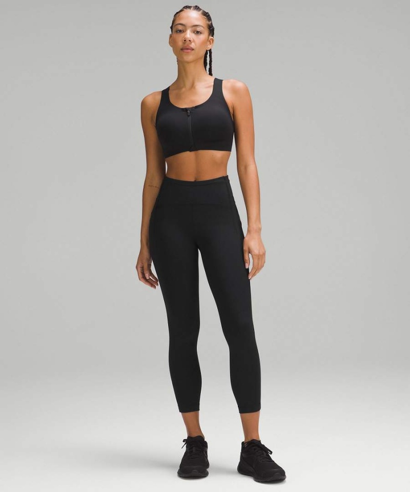 Sujetador Deportivo Lululemon Enlite Front-Zip Bra High Support, A–DDD(E) Cups Mujer Negras Chile | 058WRBTUH