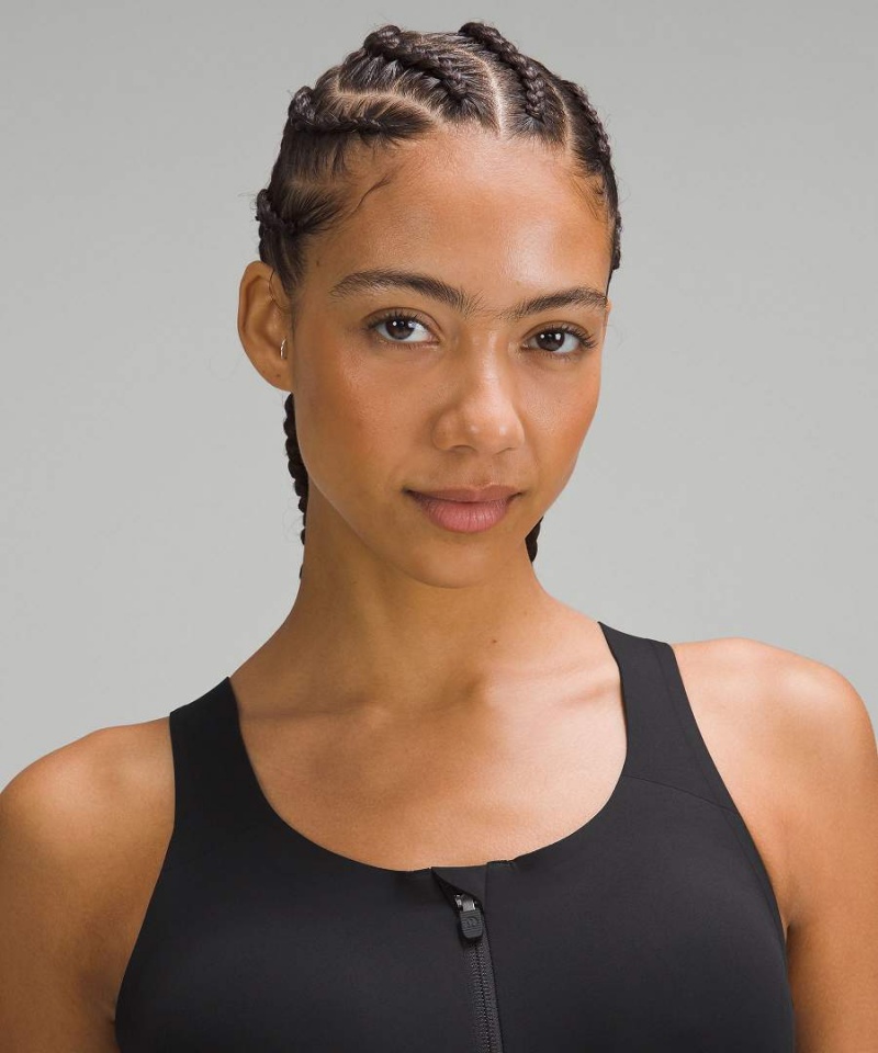 Sujetador Deportivo Lululemon Enlite Front-Zip Bra High Support, A–DDD(E) Cups Mujer Negras Chile | 058WRBTUH