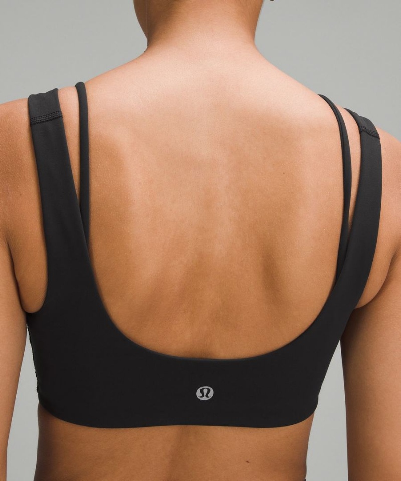 Sujetador Deportivo Lululemon Everlux Front Cut-Out Train Bra Light Support, B/C Cup Mujer Negras Chile | 896TAXHWB