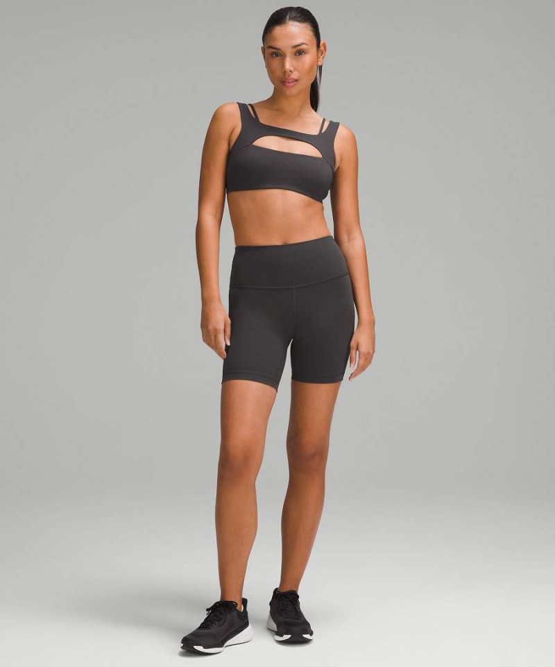 Sujetador Deportivo Lululemon Everlux Front Cut-Out Train Bra Light Support, B/C Cup Mujer Gris Oscuro Chile | 360UBRIYJ