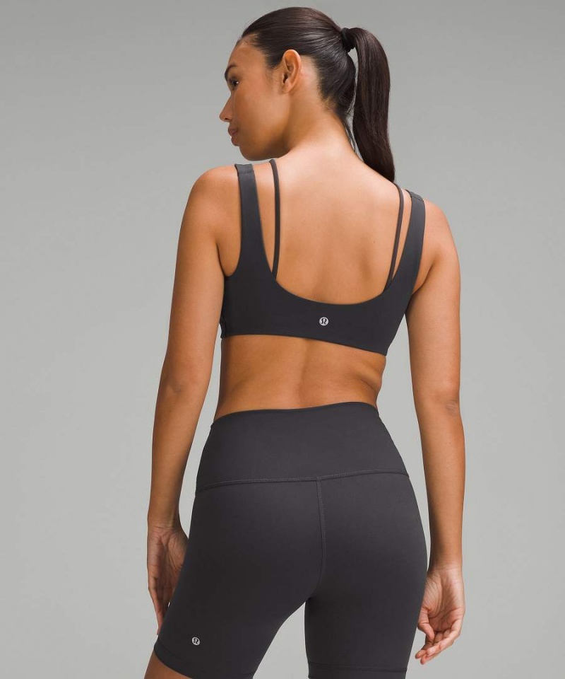 Sujetador Deportivo Lululemon Everlux Front Cut-Out Train Bra Light Support, B/C Cup Mujer Gris Oscuro Chile | 360UBRIYJ