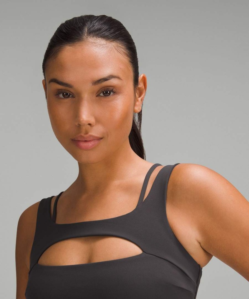 Sujetador Deportivo Lululemon Everlux Front Cut-Out Train Bra Light Support, B/C Cup Mujer Gris Oscuro Chile | 360UBRIYJ