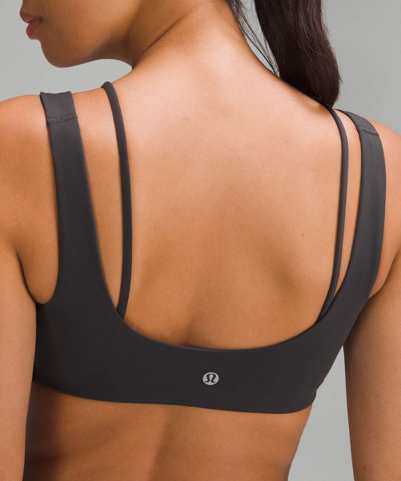 Sujetador Deportivo Lululemon Everlux Front Cut-Out Train Bra Light Support, B/C Cup Mujer Gris Oscuro Chile | 360UBRIYJ