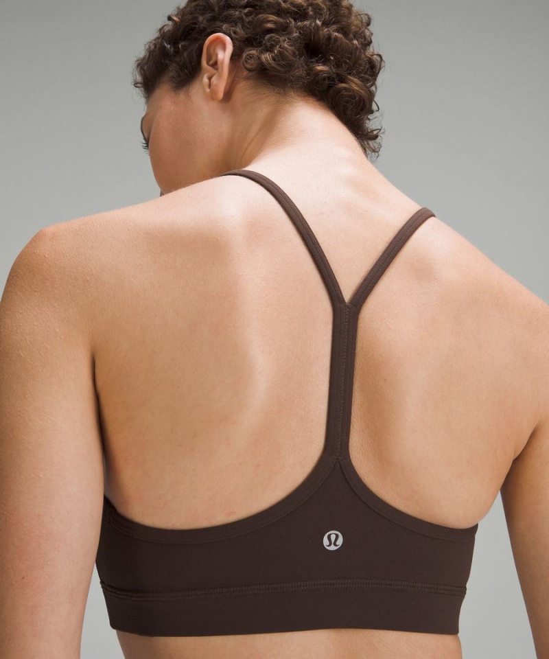 Sujetador Deportivo Lululemon Flow Y Bra Nulu Light Support, A–C Cups Mujer Chocolate Chile | 451MRKEQC