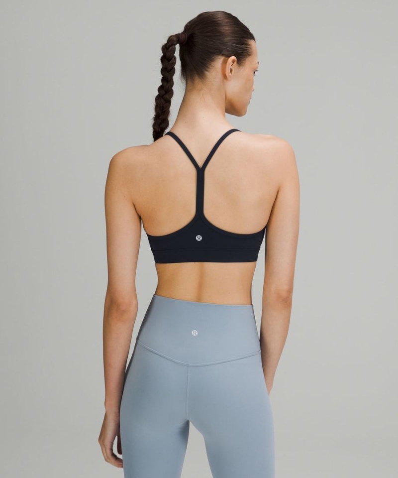 Sujetador Deportivo Lululemon Flow Y Bra Nulu Light Support, A–C Cups Mujer Azul Marino Chile | 654INQHAM