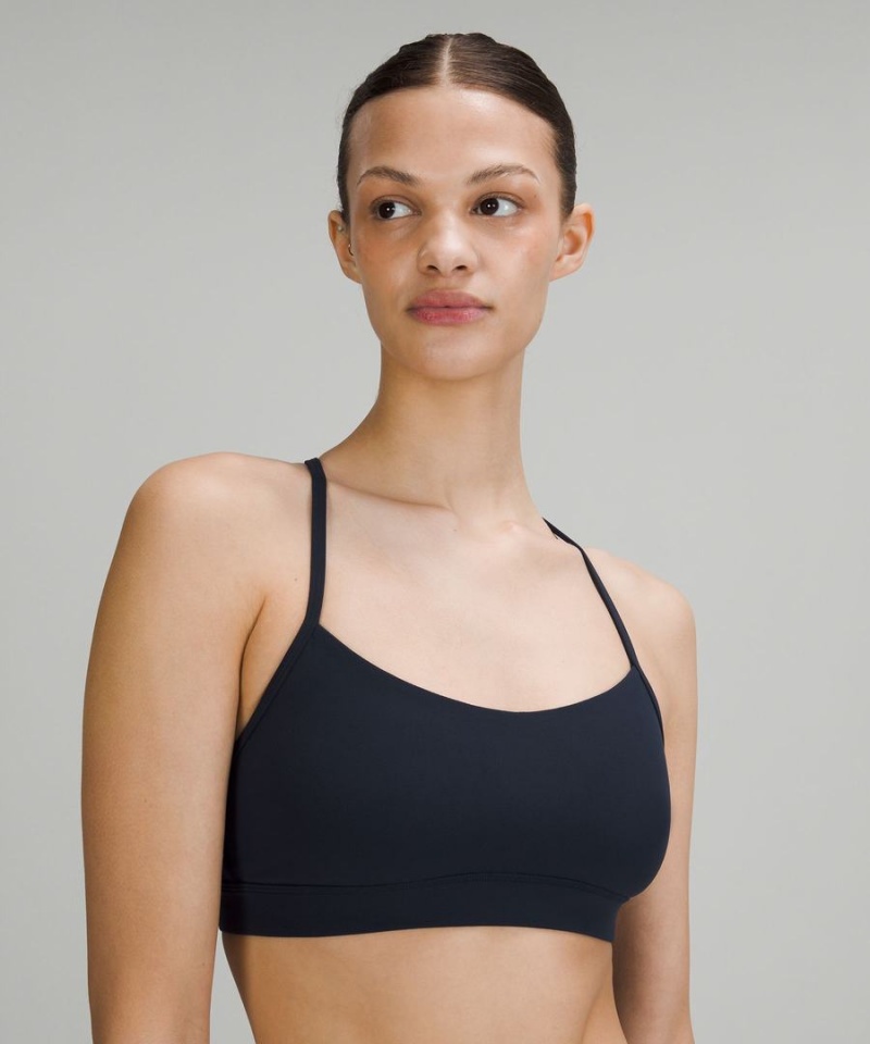 Sujetador Deportivo Lululemon Flow Y Bra Nulu Light Support, A–C Cups Mujer Azul Marino Chile | 654INQHAM