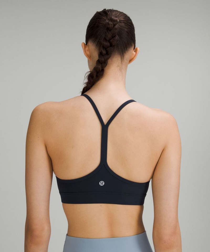 Sujetador Deportivo Lululemon Flow Y Bra Nulu Light Support, A–C Cups Mujer Azul Marino Chile | 654INQHAM