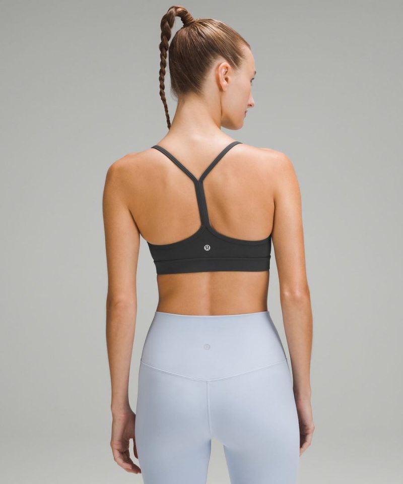 Sujetador Deportivo Lululemon Flow Y Bra Nulu Light Support, A–C Cups Mujer Gris Oscuro Chile | 765NMKEFZ