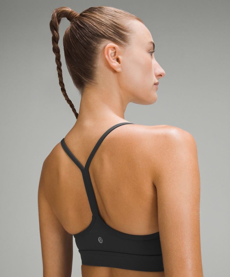 Sujetador Deportivo Lululemon Flow Y Bra Nulu Light Support, A–C Cups Mujer Gris Oscuro Chile | 765NMKEFZ