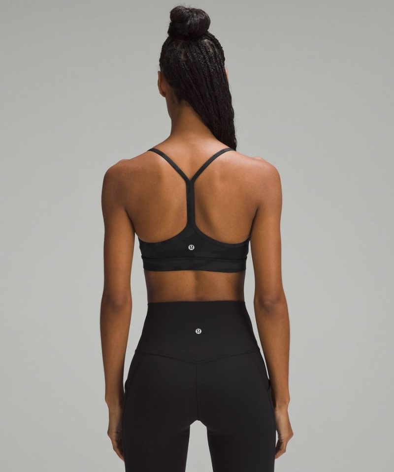 Sujetador Deportivo Lululemon Flow Y Bra Nulu Light Support, A–C Cups Mujer Camuflaje Negras Multicolor Chile | 382EPGUTW