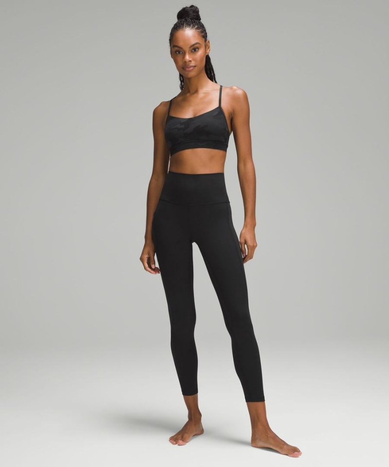 Sujetador Deportivo Lululemon Flow Y Bra Nulu Light Support, A–C Cups Mujer Camuflaje Negras Multicolor Chile | 382EPGUTW