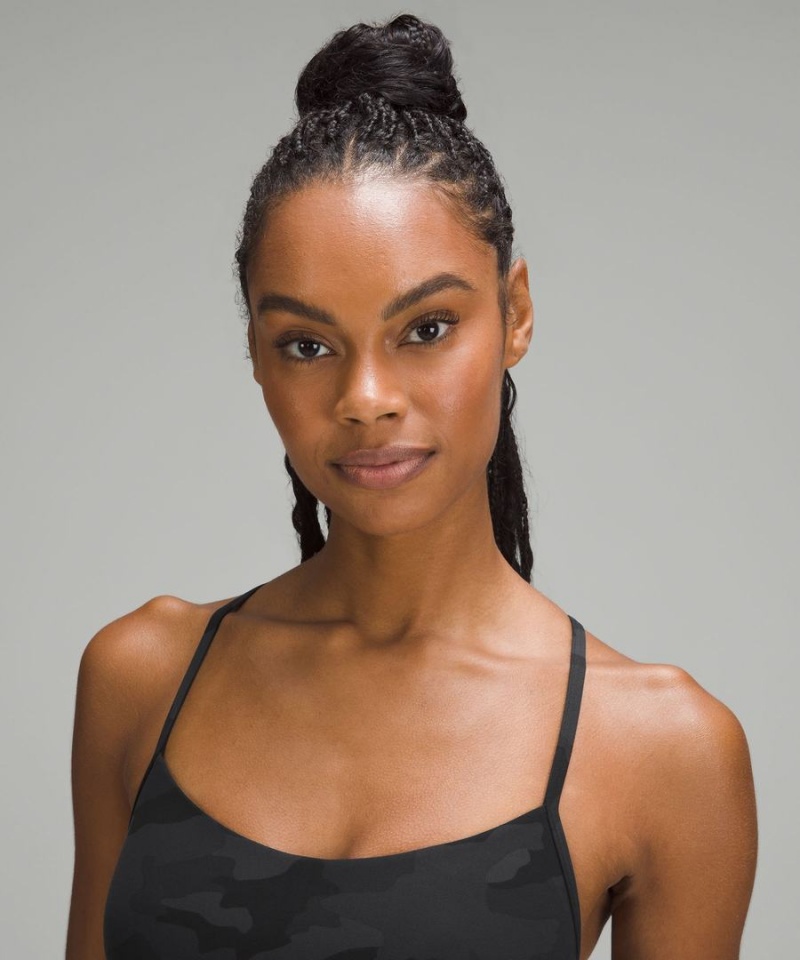 Sujetador Deportivo Lululemon Flow Y Bra Nulu Light Support, A–C Cups Mujer Camuflaje Negras Multicolor Chile | 382EPGUTW