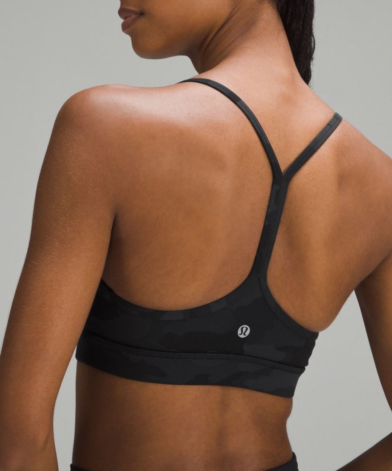 Sujetador Deportivo Lululemon Flow Y Bra Nulu Light Support, A–C Cups Mujer Camuflaje Negras Multicolor Chile | 382EPGUTW