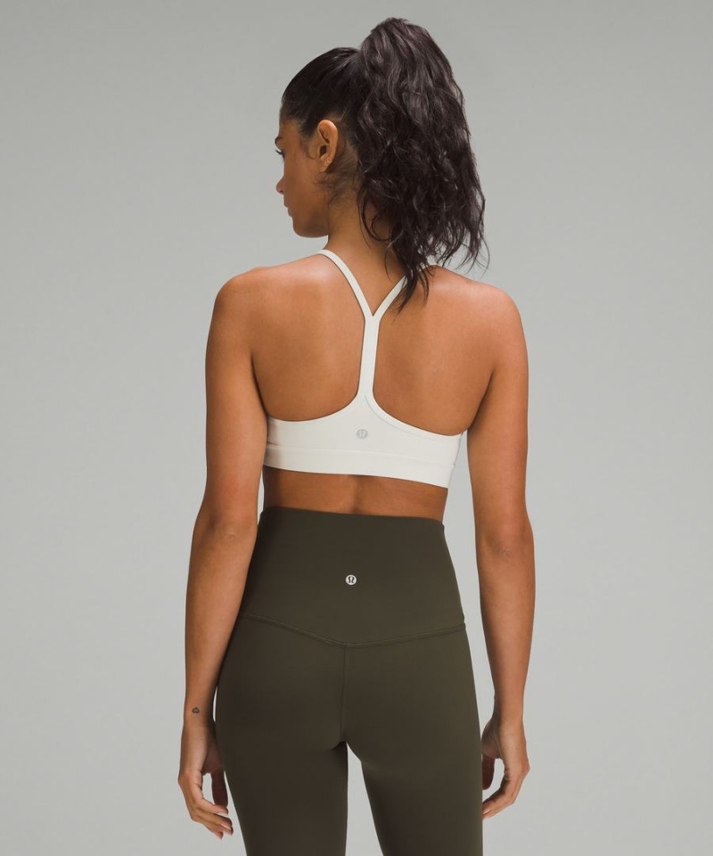 Sujetador Deportivo Lululemon Flow Y Bra Nulu Light Support, A–C Cups Mujer Beige Chile | 830HNPSDY