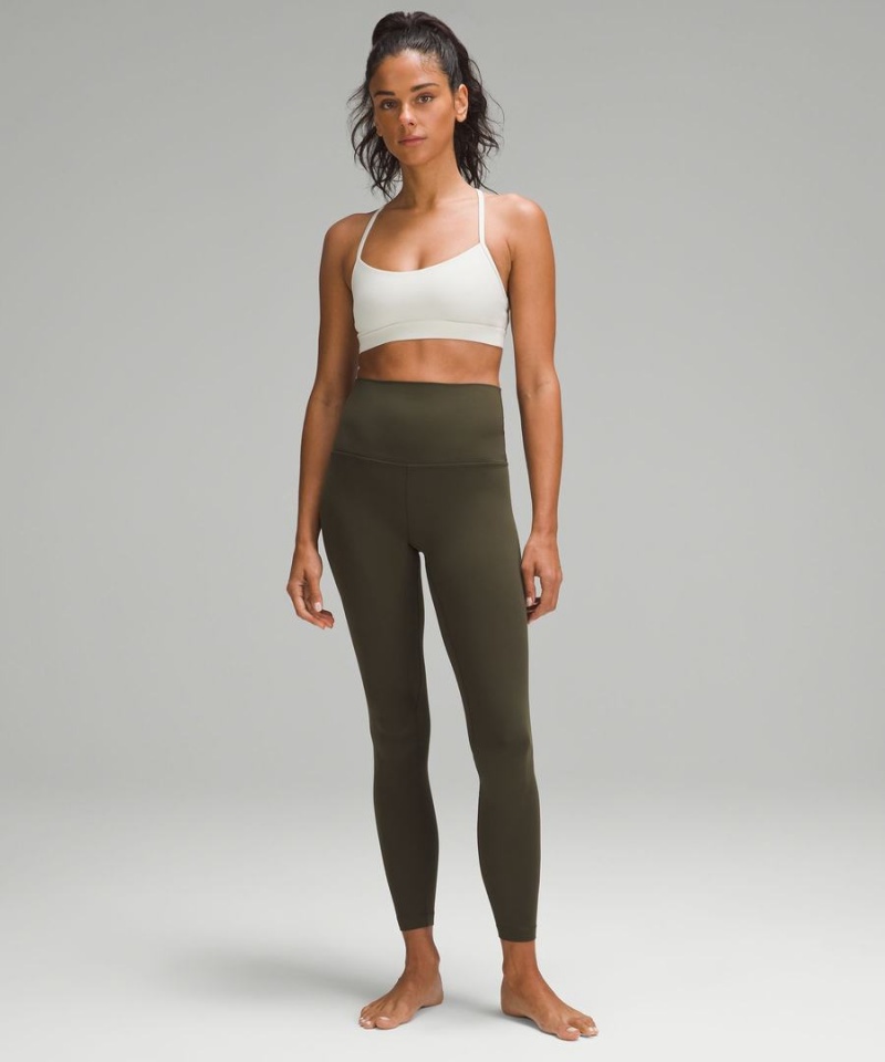 Sujetador Deportivo Lululemon Flow Y Bra Nulu Light Support, A–C Cups Mujer Beige Chile | 830HNPSDY