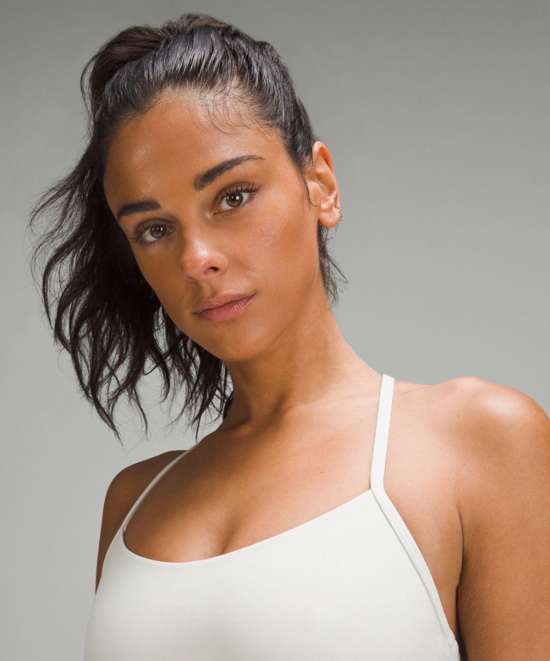 Sujetador Deportivo Lululemon Flow Y Bra Nulu Light Support, A–C Cups Mujer Beige Chile | 830HNPSDY