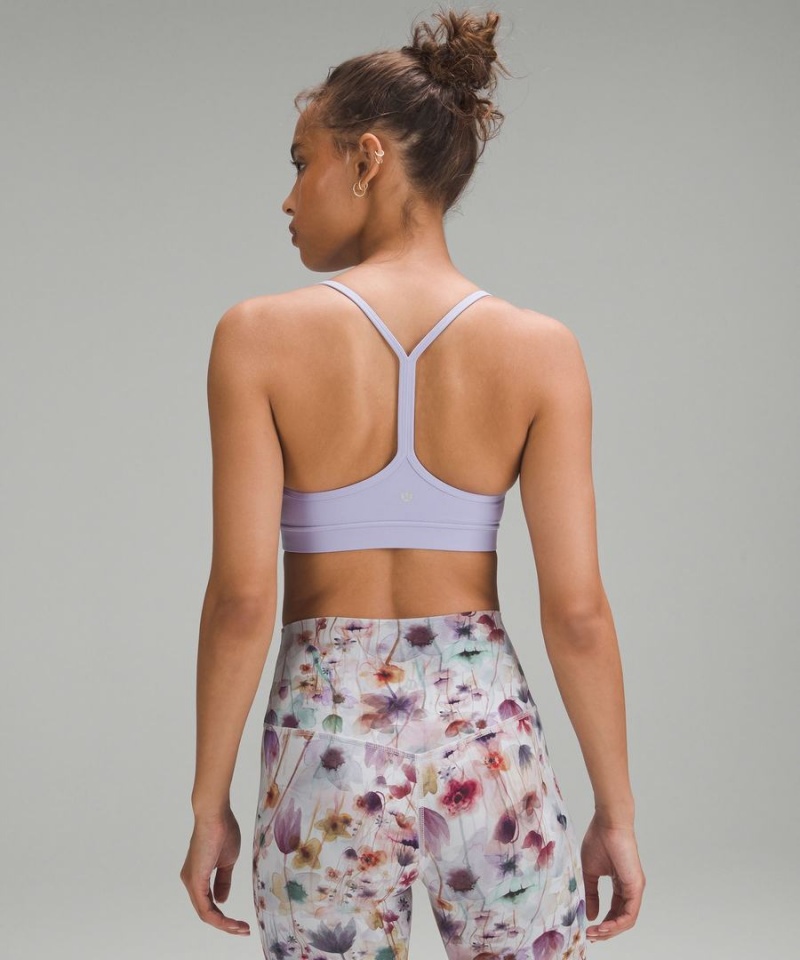 Sujetador Deportivo Lululemon Flow Y Bra Nulu Light Support, A–C Cups Mujer Moradas Chile | 381HYZKMX
