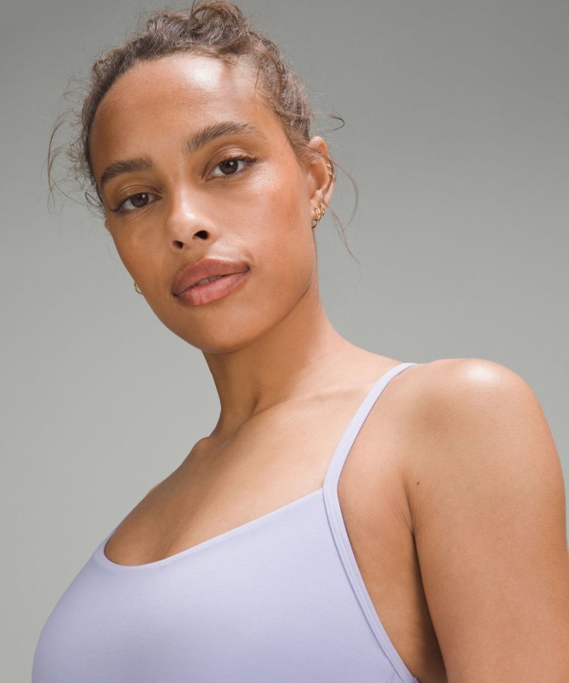 Sujetador Deportivo Lululemon Flow Y Bra Nulu Light Support, A–C Cups Mujer Moradas Chile | 381HYZKMX