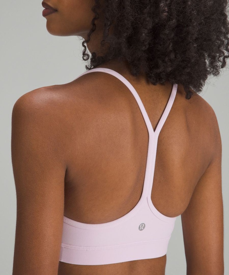 Sujetador Deportivo Lululemon Flow Y Bra Nulu Light Support, A–C Cups Mujer Rosas Chile | 385IVCPSN