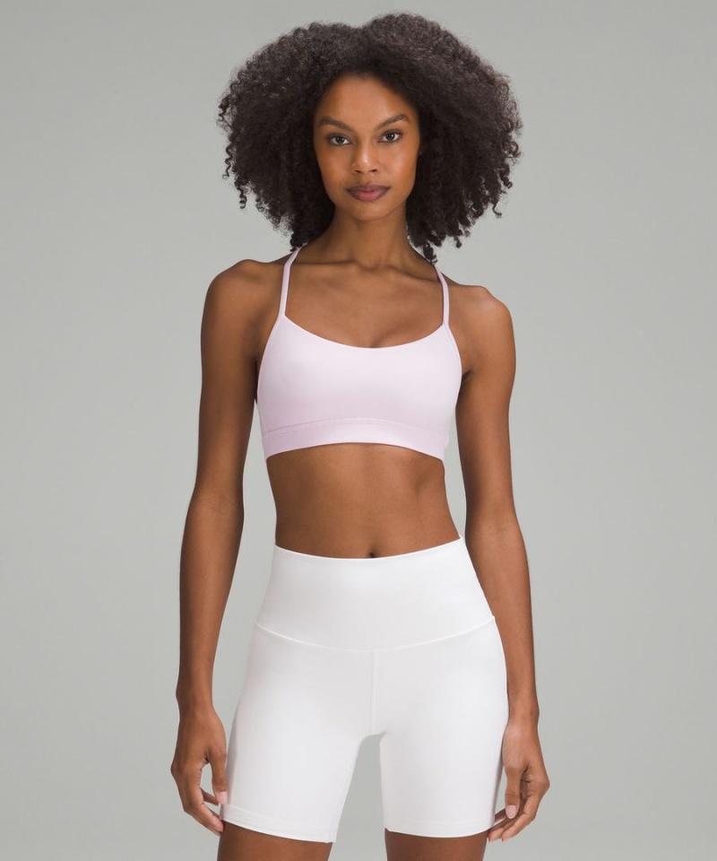 Sujetador Deportivo Lululemon Flow Y Bra Nulu Light Support, A–C Cups Mujer Rosas Chile | 385IVCPSN
