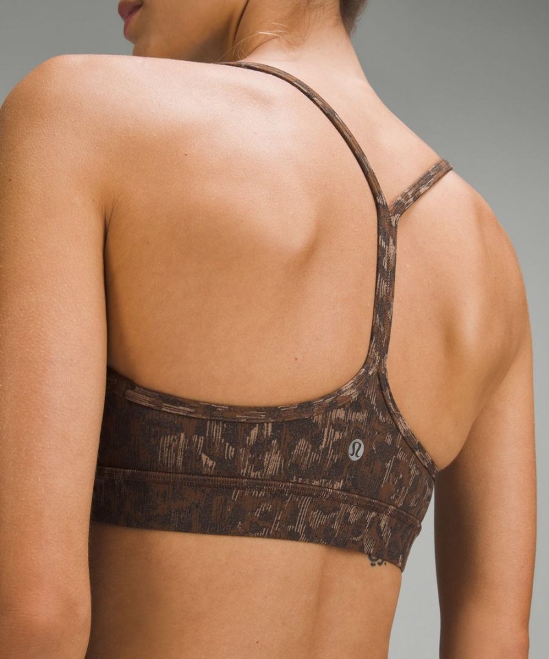 Sujetador Deportivo Lululemon Flow Y Bra Nulu Light Support, A–C Cups Mujer Marrones Multicolor Chile | 981CUNYTM