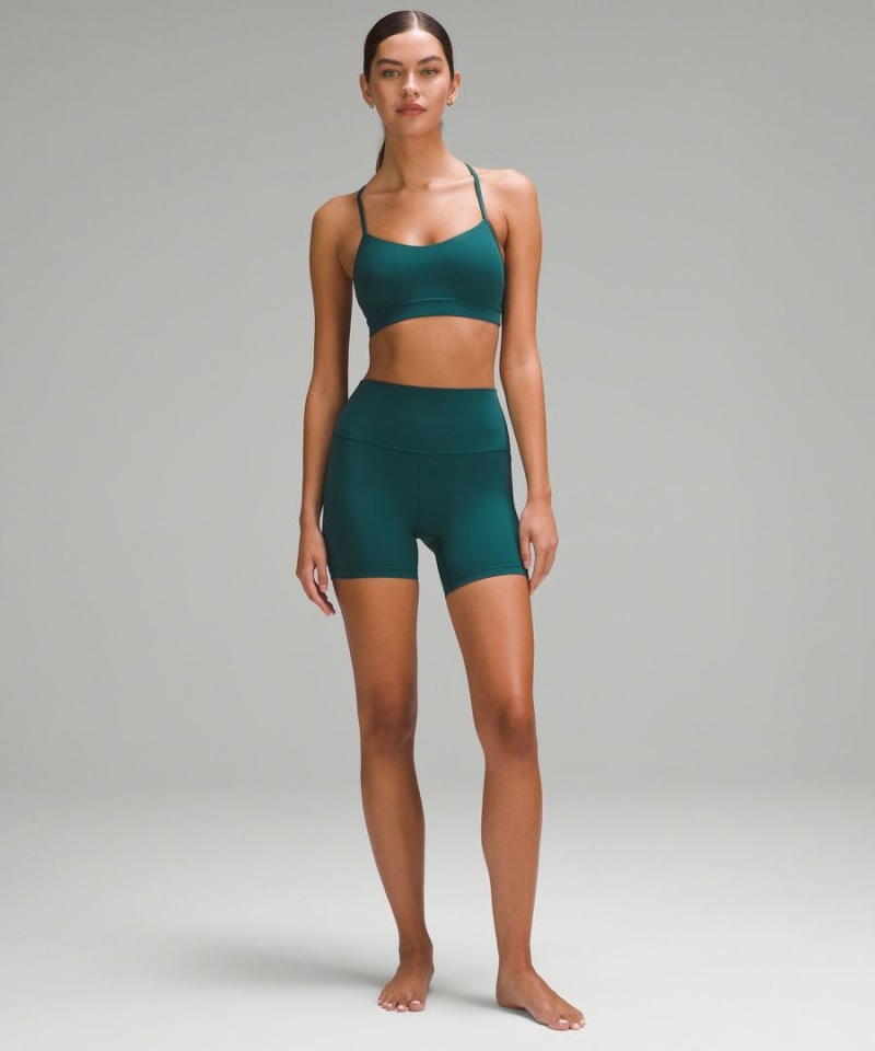 Sujetador Deportivo Lululemon Flow Y Bra Nulu Light Support, A–C Cups Mujer Turquesa Chile | 973NTYKGX
