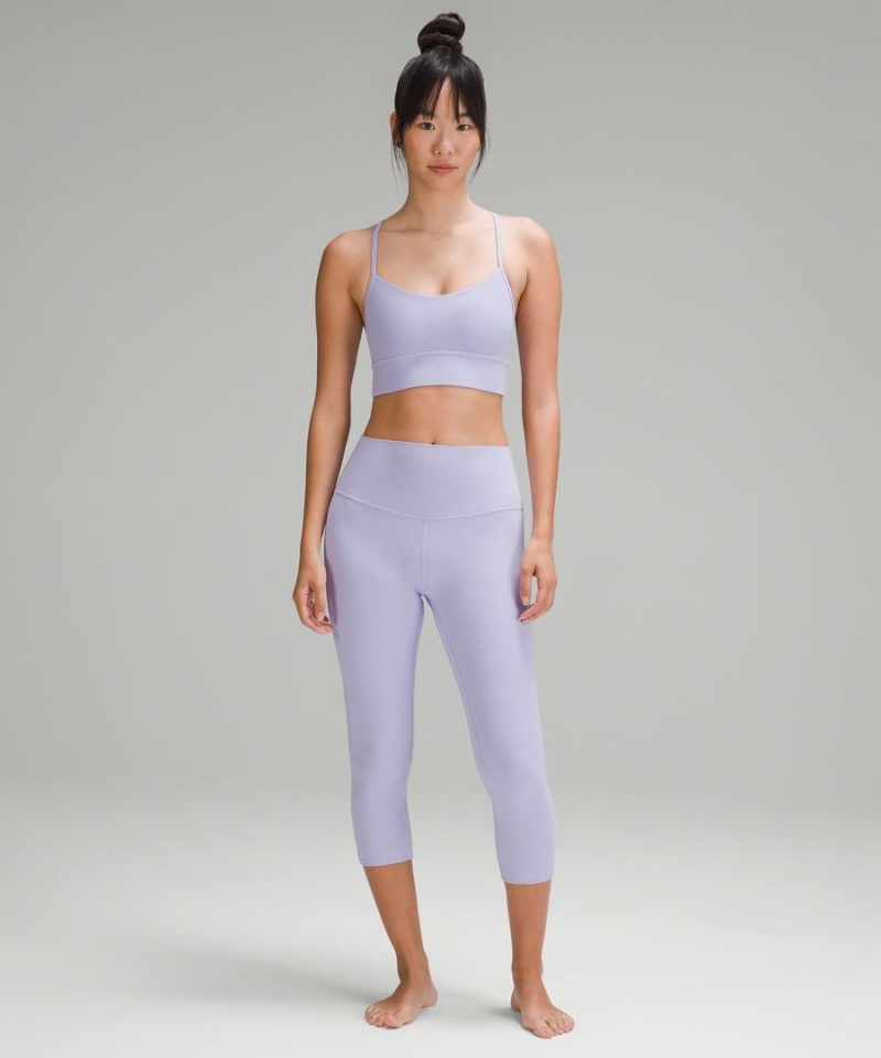 Sujetador Deportivo Lululemon Flow Y Nulu Longline Bra Light Support, A–C Cups Mujer Moradas Chile | 018PBNEYJ