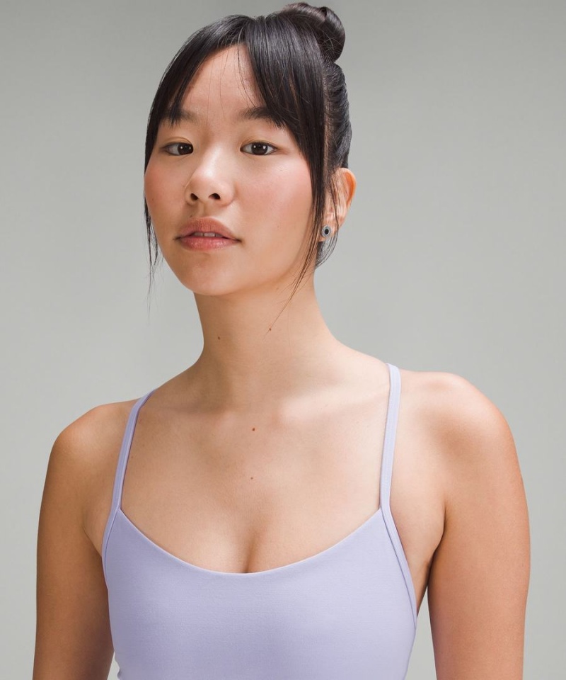 Sujetador Deportivo Lululemon Flow Y Nulu Longline Bra Light Support, A–C Cups Mujer Moradas Chile | 018PBNEYJ