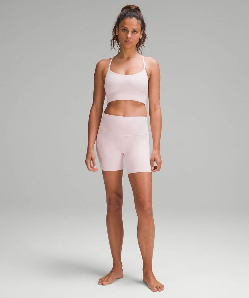 Sujetador Deportivo Lululemon Flow Y Nulu Longline Bra Light Support, A–C Cups Mujer Rosas Chile | 521QEPZNL