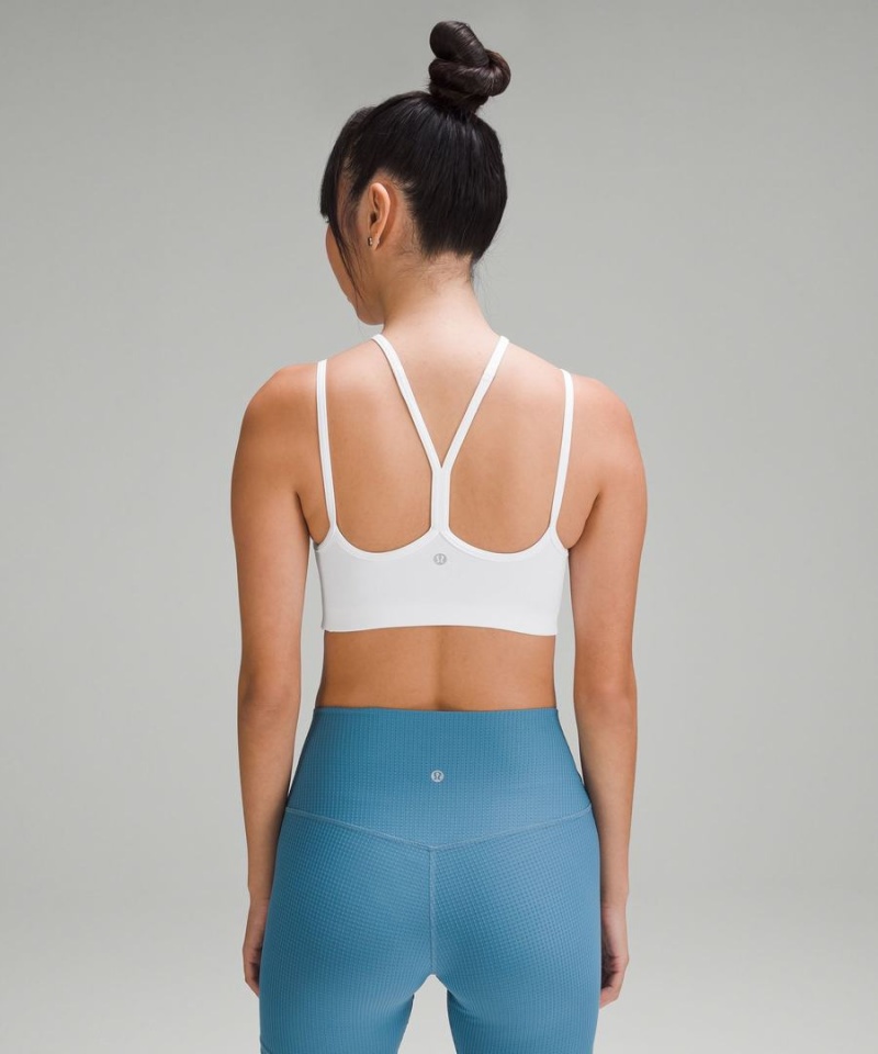 Sujetador Deportivo Lululemon Flow Y Tiras Bra Nulu Light Support, A–C Cups Mujer Blancas Chile | 970BQOXAF