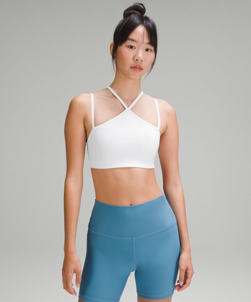 Sujetador Deportivo Lululemon Flow Y Tiras Bra Nulu Light Support, A–C Cups Mujer Blancas Chile | 970BQOXAF