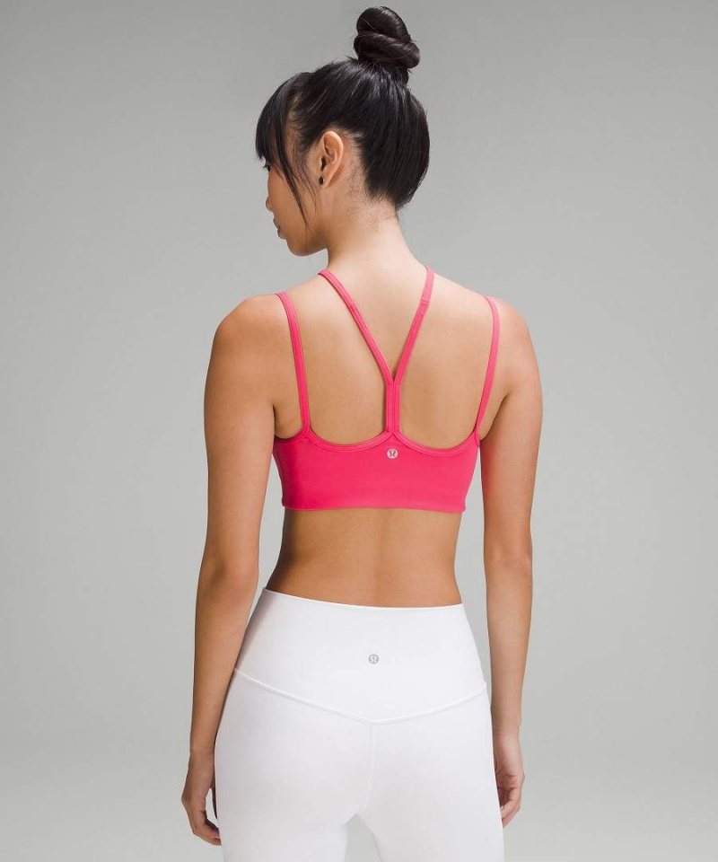 Sujetador Deportivo Lululemon Flow Y Tiras Bra Nulu Light Support, A–C Cups Mujer Rojas Chile | 829ETFPMG