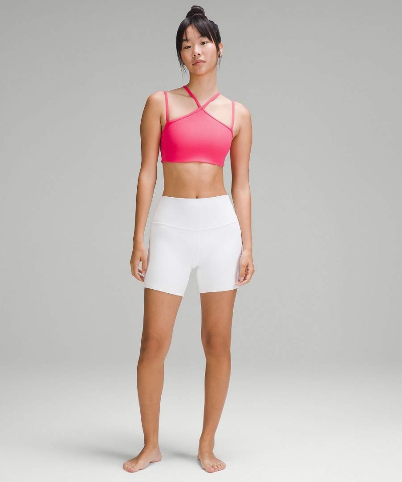 Sujetador Deportivo Lululemon Flow Y Tiras Bra Nulu Light Support, A–C Cups Mujer Rojas Chile | 829ETFPMG