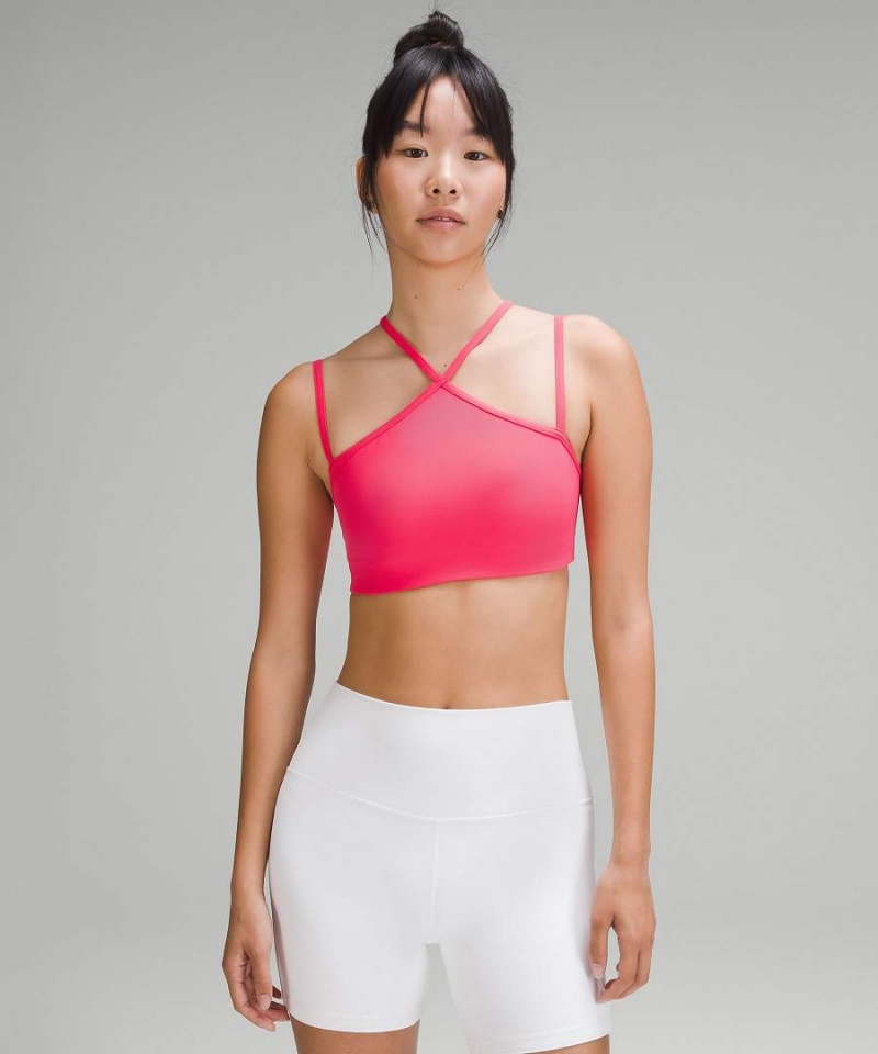 Sujetador Deportivo Lululemon Flow Y Tiras Bra Nulu Light Support, A–C Cups Mujer Rojas Chile | 829ETFPMG