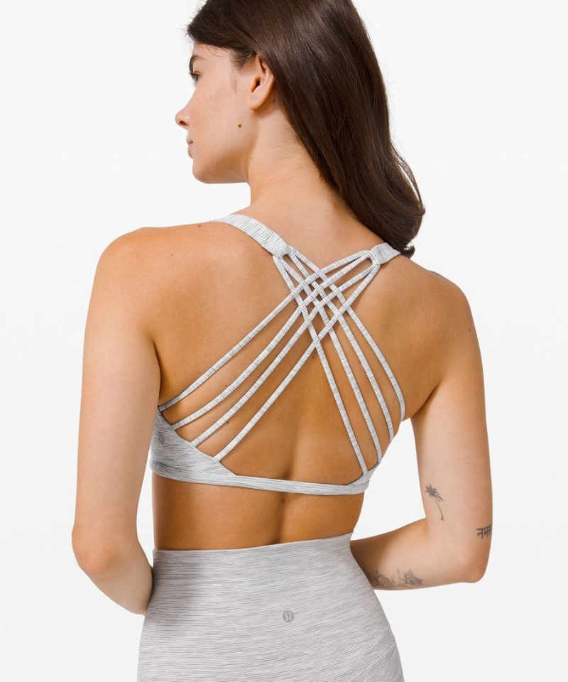 Sujetador Deportivo Lululemon Free to Be Bra - Wild Light Support, A/B Cup Mujer Gris Claro Chile | 413MGHQNY