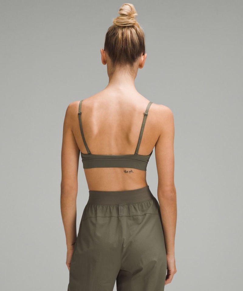 Sujetador Deportivo Lululemon License to Train Triangle Bra Light Support, A/B Cup Mujer Verde Chile | 739BRGSEV