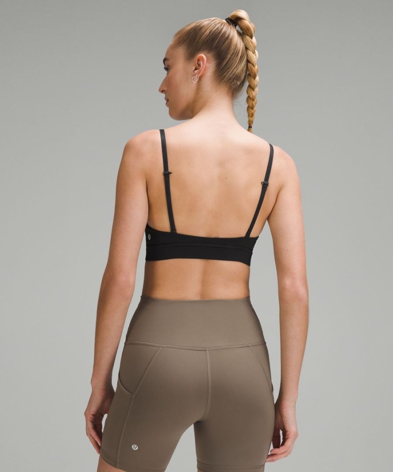 Sujetador Deportivo Lululemon License to Train Triangle Bra Light Support, A/B Cup Mujer Negras Chile | 108KWSOAI