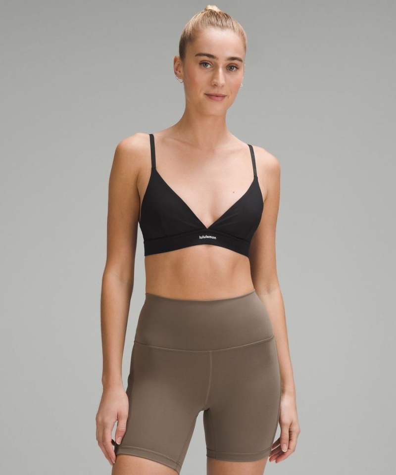 Sujetador Deportivo Lululemon License to Train Triangle Bra Light Support, A/B Cup Mujer Negras Chile | 108KWSOAI