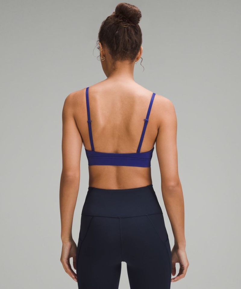 Sujetador Deportivo Lululemon License to Train Triangle Bra Light Support, A/B Cup Estampadas Mujer Azules Chile | 501AIYMGF