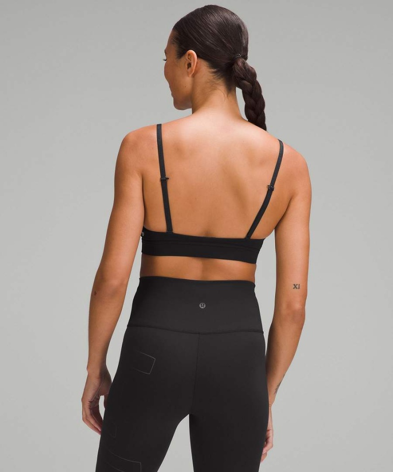 Sujetador Deportivo Lululemon License to Train Triangle Bra Light Support, A/B Cup Estampadas Mujer Negras Chile | 208YLBHXP