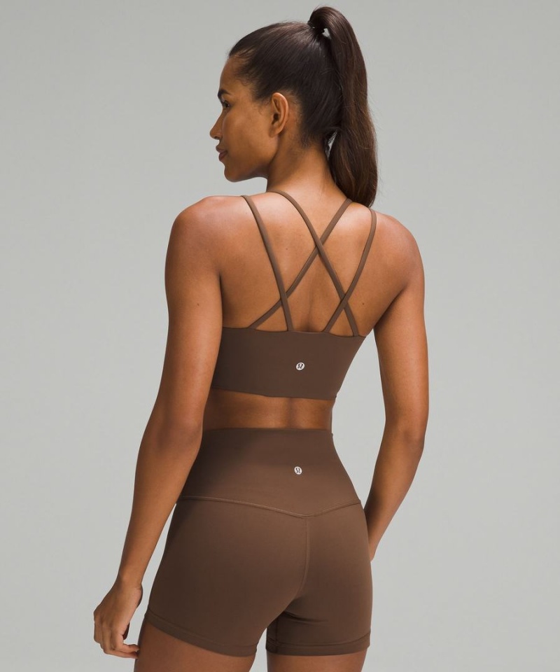 Sujetador Deportivo Lululemon Like a Cloud Longline Bra Light Support, B/C Cup Mujer Chocolate Chile | 950RGZTJE